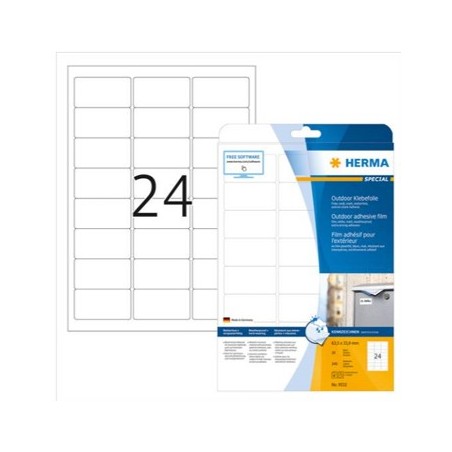 Etiquetas 63,5x33,9mm Herma Branco 240un (10fls)