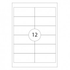 Etiquetas 97x42,3  100 Folhas A4 1200un / Papeis e Transform