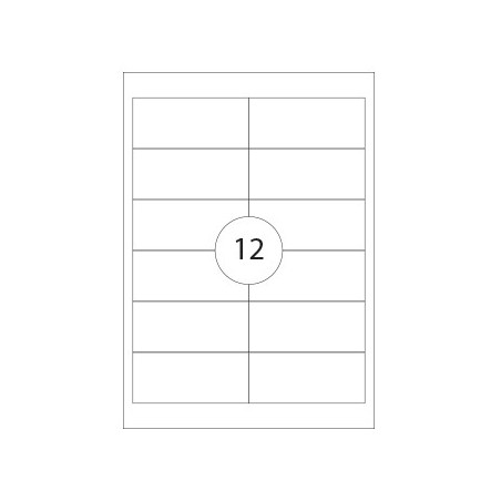 Etiquetas 97x42,3  100 Folhas A4 1200un / Papeis e Transform