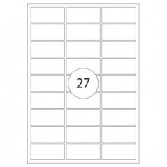 Etiquetas Transp.Mate Inkjet 63.5x29.6mm 25fls 675 Etiquetas