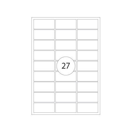 Etiquetas Transp.Mate Inkjet 63.5x29.6mm 25fls 675 Etiquetas