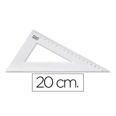 ESQUADRO LIDERPAPEL TRIANGULO 20 CM PLASTICO