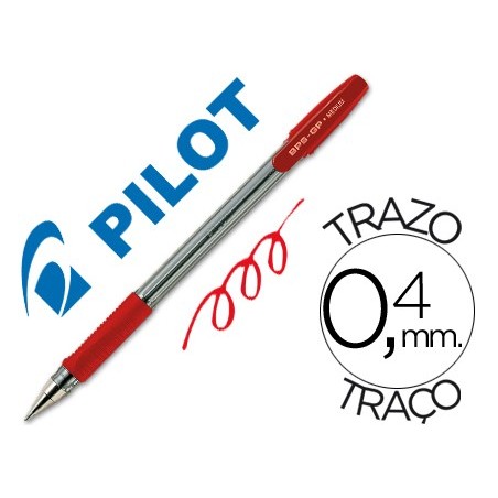 ESFEROGRAFICA PILOT BPS-GP VERMELHO -COM GRIP-TINTA BASE DE