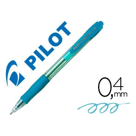 ESFEROGRAFICA PILOT SUPER GRIP CELESTE -RETRATIL -COM GRIP-T