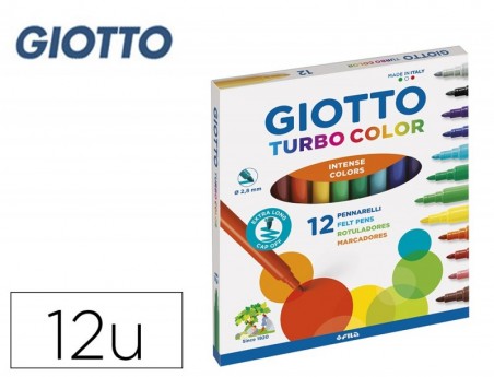 MARCADOR TURBO COLOR GIOTTO 12 UNIDADES