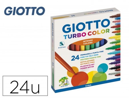 MARCADOR TURBO COLOR GIOTTO 24 UNIDADES
