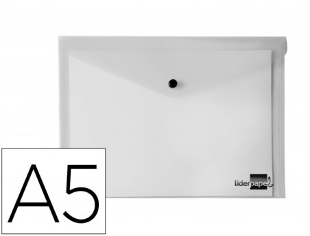BOLSA PORTA DOCUMENTOS LIDERPAPEL POLIPROPILENO DIN A5 TRANS