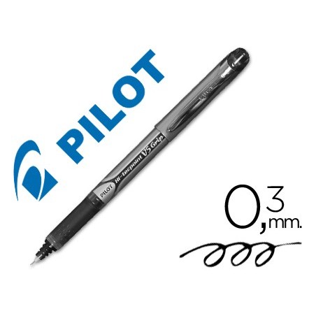 MARCADOR PILOT PONTA FINA V-5 GRIP PRETO 0.5 MM