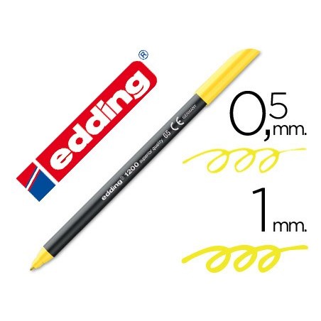 MARCADOR EDDING 1200 PONTA FIBRA 0.5MM AMARELO NEON
