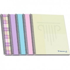 5un Caderno Espiral A4 Pautado Ambar WB Sortido Pastel 1un