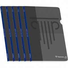 5un Caderno Agrafado A4 Pautado PP Ambar Preto 1un