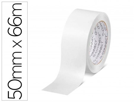 FITA ADESIVA Q-CONNECT POLIPROPILENO BRANCA 66 MT X 5 CM