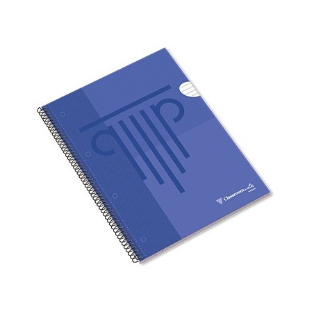 6un Caderno Espiral A4 Pautado PP Ambar Azul 1un
