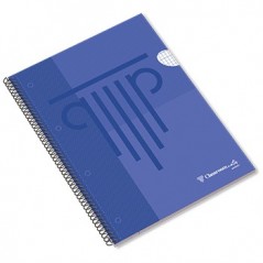 6un Caderno Espiral A4 Quadriculado PP Ambar Azul 1un