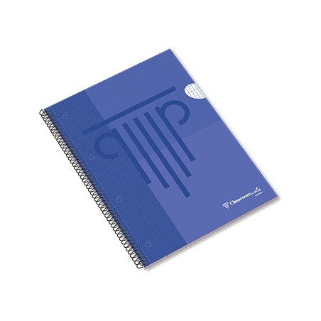 6un Caderno Espiral A4 Quadriculado PP Ambar Azul 1un