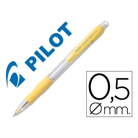 LAPISEIRA PILOT SUPER GRIP AMARELO 0,5 MM COM GRIP