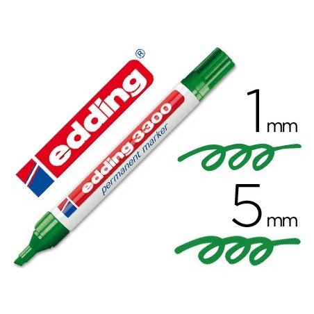 MARCADOR EDDING MARCADOR 3300 N.3 VERDE - PONTA BISELADA