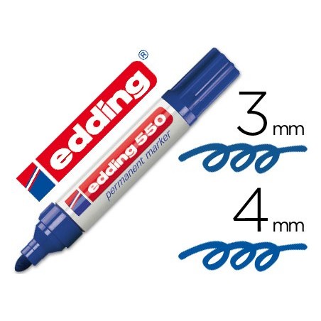 MARCADOR EDDING PERMANENTE 550 PONTA DE FIBRA AZUL N.3 -PONT