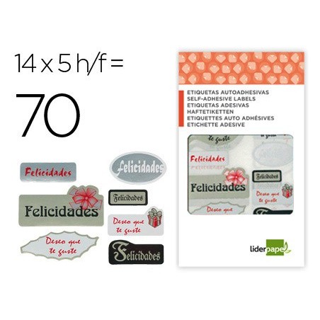 ETIQUETAS LIDERPAPEL URGENTE SOBRE DE 4 H. CONTIENE 12 ETIQU