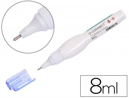 CORRETOR Q-CONNECT CANETA 8 ML COM PONTA METALICA