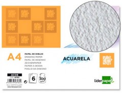 PAPEL AGUARELA LIDERPAPEL DIN A4 300 GR- EMBALAGEM DE 6 FOLH