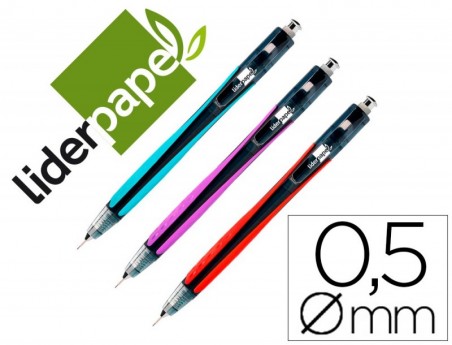 LAPISEIRA LIDERPAPEL 0.5 MM COM PONTA RETRATIL E APOIO DE DE