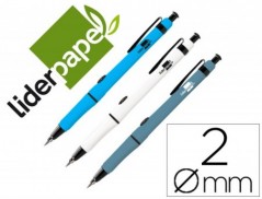 LAPISEIRA LIDERPAPEL RETRATIL COM CLIP 2MM CORES SORTIDAS