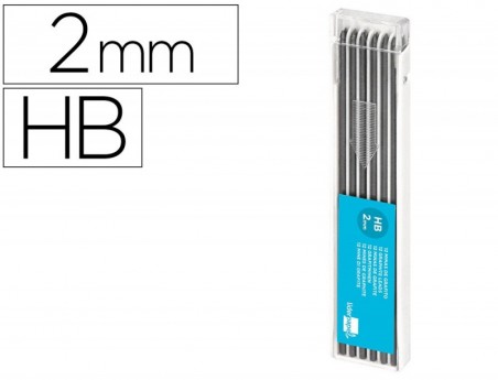 MINAS LIDERPAPEL GRAFITE DE 2 MM -ESTOJO DE 12 MINAS