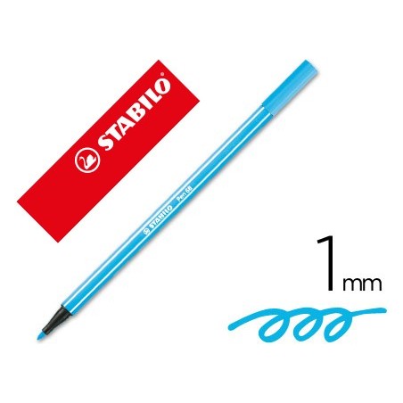 MARCADOR STABILO AGUARELAVEL PEN 68 AZUL CELESTE 1 MM