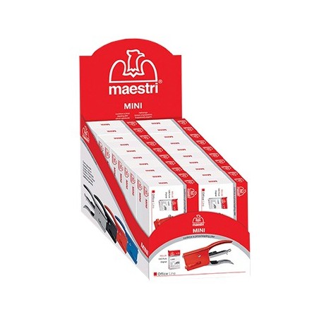 Agrafador Alicate Mini Nº10 12Folhas Metálico Expositor 20un