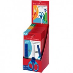 Tesoura Faber-Castell Grip Proteção Expositor 10un