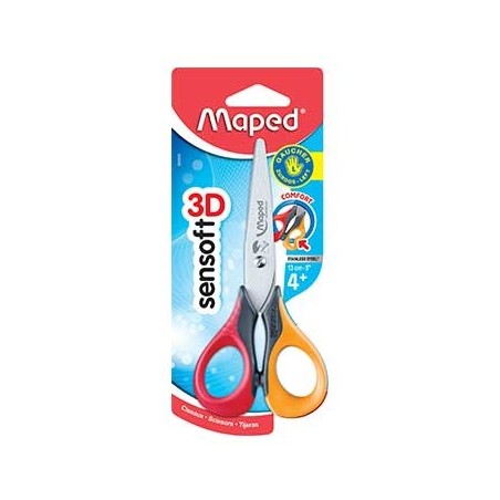 Tesoura 13cm Maped Pontas Redondas p/Esquerdinos - 1un / Esc