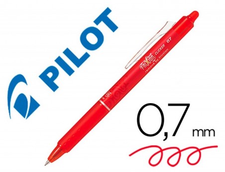 ESFEROGRAFICA PILOT FRIXION CLICKER APAGAVEL 0,7MM COR VERME