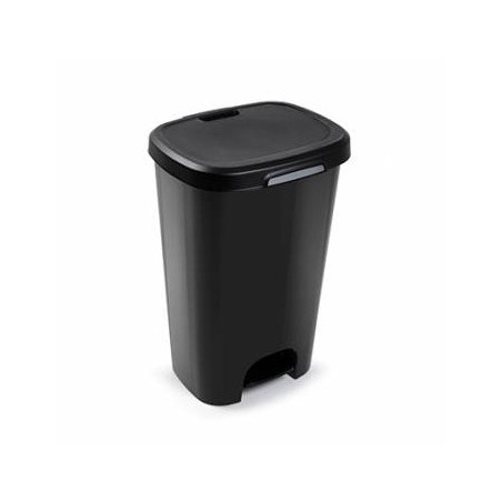 Contentor Plastico c/Pedal 50 Litros Preto un