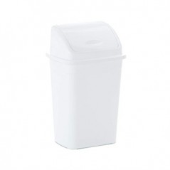 Contentor Plástico c/Tampa Basculante 30 Litros Branco