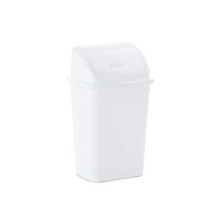 Contentor Plástico c/Tampa Basculante 50 Litros Branco