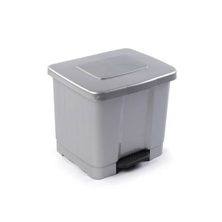 Contentor c/Pedal 35 Litros Prata