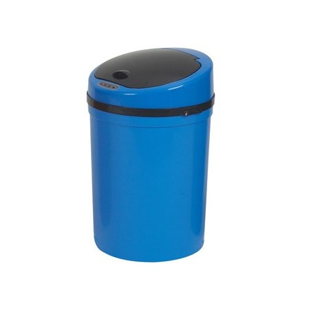 Cesto Papeis Plastico c/Sensor 9 Litros-Azul / Manutencao e