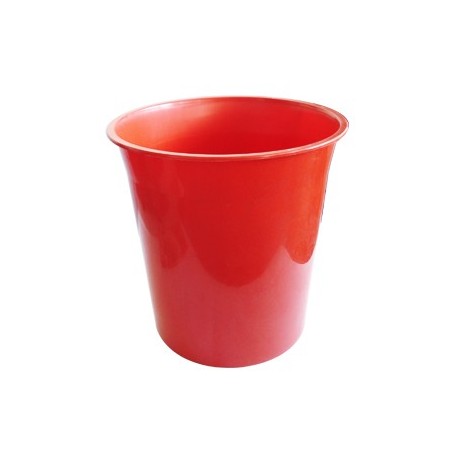 Cesto Papeis Plastico Vermelho Opaco 15 Litros / Manutencao
