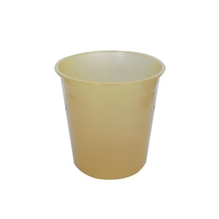 Cesto Papeis Plastico Amarelo Transparente 15 Litros / Manut
