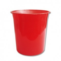 Cesto Papeis Plastico Vermelho Transparente 18 Litros / Manu