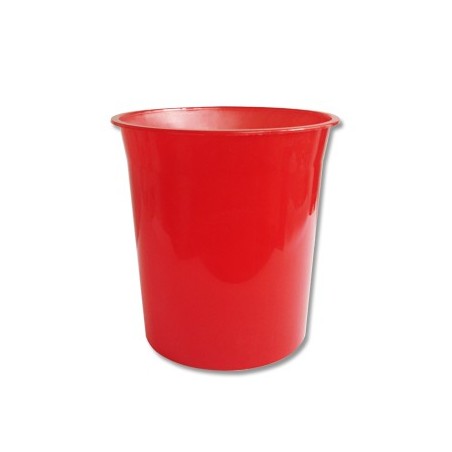 Cesto Papeis Plastico Vermelho Transparente 18 Litros / Manu