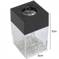 Porta Clips Preto Magnetico Quadrado 1un / Arquivo e Organiz