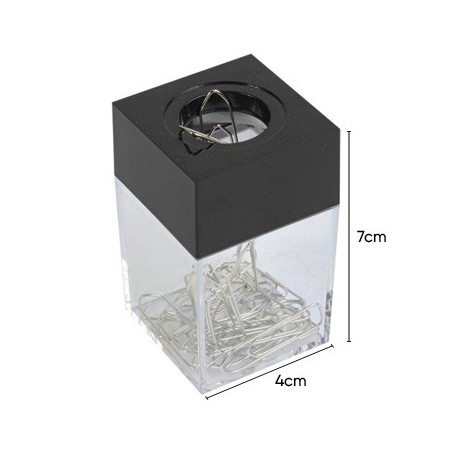 Porta Clips Preto Magnetico Quadrado 1un / Arquivo e Organiz