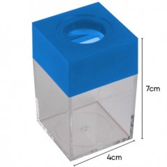 Porta Clips Azul Magnetico Quadrado 1un / Arquivo e Organiza