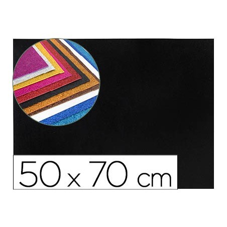 GOMA EVA LIDERPAPEL COM PURPURINA 50X70CM 60G/M2 ESPESSURA 2