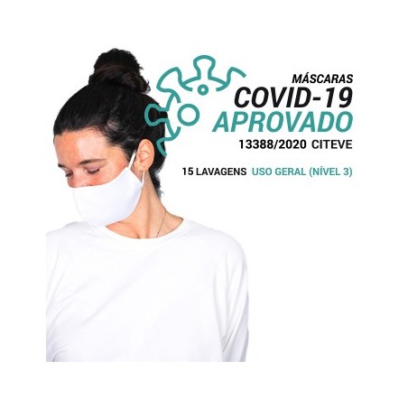 6un Máscara Reutilizável 25 Lavagens Hans A Branco 1 un