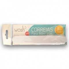 Correia para Máscara PVC Branco Pack 10un