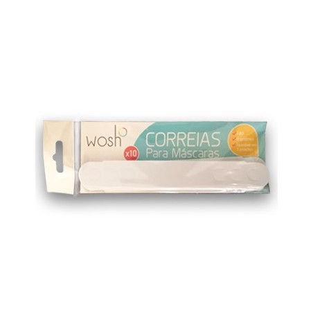 Correia para Máscara PVC Branco Pack 10un