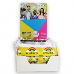 Expositor Máscara Reutilizável 25 Lavagens 34un